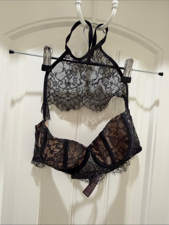 Victoria's Secret Other - Victoria's Secret Black Lace High-Neck  Lace Underwire Bra. Never Worn!! 36C